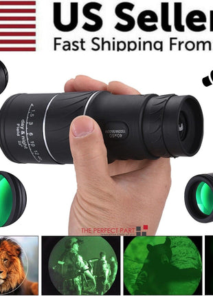 40X60 Monocular Binoculars With Night Vision BAK4 Prism High Power Puce Gaia