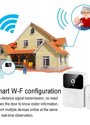 Wireless Security WiFi Smart Doorbell Intercom Video Camera Bell Chime Puce Gaia