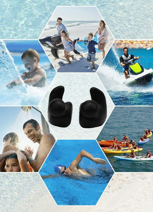 5/10 Pairs Soft Silicone Ear Plugs For Swimming Sleeping Anti Snore Puce Gaia