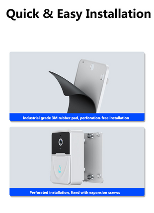 Wireless Security WiFi Smart Doorbell Intercom Video Camera Bell Chime Puce Gaia