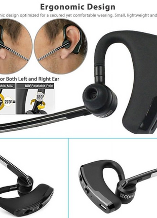 Bluetooth Earpiece Wireless Headset Noise Cancelling Headphones Driver Puce Gaia