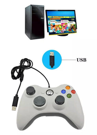 Wired Controller USB For PC Compatible With Xbox 360 / Windows 7 8 10 Puce Gaia