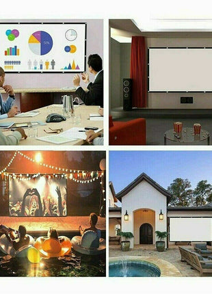Portable Foldable Projector Screen 16:9 HD Outdoor Home Cinema Theater Puce Gaia