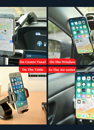 360° Universal Mount Holder Car Stand Windshield For Mobile Cell Phone Puce Gaia