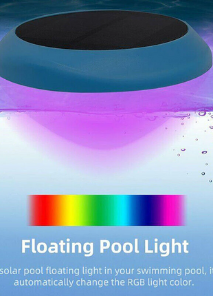 Solar LED RGB Light Outdoor Garden Pond Swimming Pool Floating Puce Gaia
