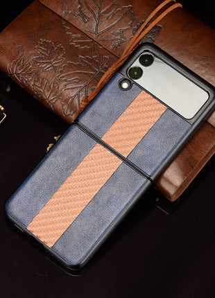 For Samsung Galaxy Z Flip 3 5G Slim Folding Leather Shockproof Phone Puce Gaia