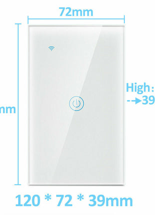 1/2/3/4 Gang WiFi Smart Wall Touch Light Switch Glass Panel For Puce Gaia
