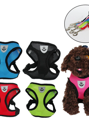 Cat Dog Pet Harness Adjustable Control Vest Dogs Reflective S M L XL Puce Gaia