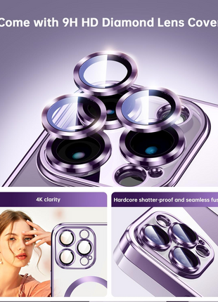 For Apple iPhone 14 13 12 11 Pro Max Case Mag Safe Magnetic Camera Puce Gaia