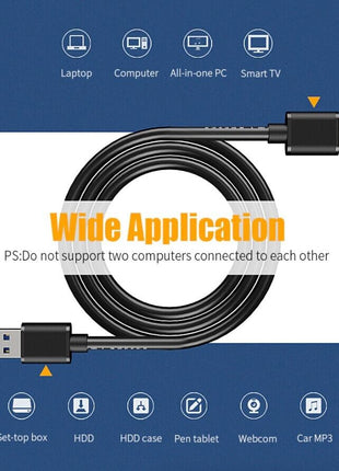 USB 3.0 A Male to A Male Cable Data Transfer Super Speed Power Charger Puce Gaia