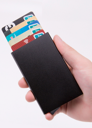 Mens RFID Blocking Slim Money Clip Carbon Fiber Wallet ID Credit Card Puce Gaia