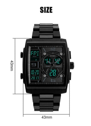 Chronograph Men's Digital Army Military Sport Quartz Analog Waterproof Puce Gaia