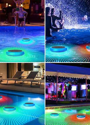 Solar LED RGB Light Outdoor Garden Pond Swimming Pool Floating Puce Gaia