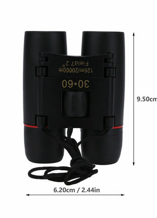 Binoculars 30x60 Zoom Outdoor Travel Compact Folding Telescope Hunting Puce Gaia