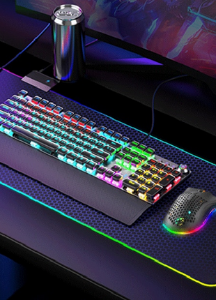 Wireless Mouse Gaming Rechargeable Optical Mouse Cordless 7 Color LED Puce Gaia