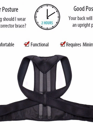 Adjustable Posture Corrector Low Back Support Shoulder Brace Belt For Puce Gaia