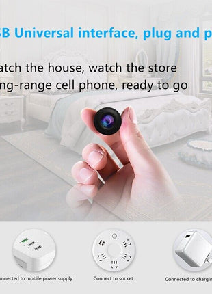 WiFi Wireless Spy 4K Mini Camera Pinhole DIY Hidden HD Screw IP DVR Puce Gaia