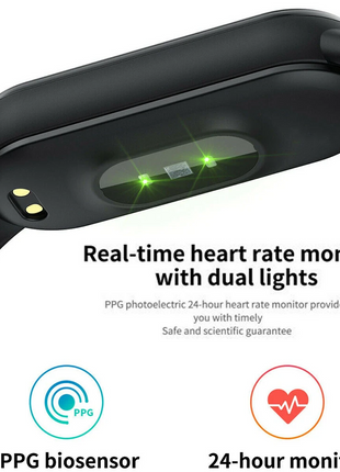 M4 Smart Watch Band Blood Pressure Bracelet Wristband Fitness Tracker Puce Gaia