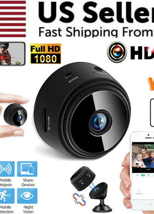 Mini Wireless Hidden Camera WiFi IP Home Security DVR Night Vision HD Puce Gaia
