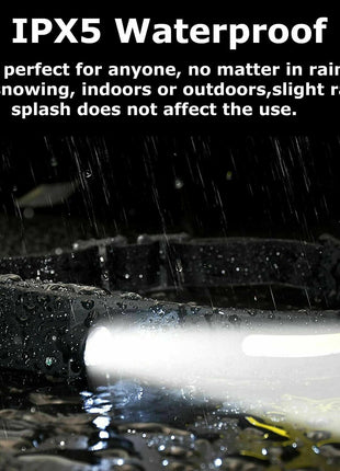 COB LED Headlamp USB Rechargeable Headlight Torch Work Light Bar Head Puce Gaia