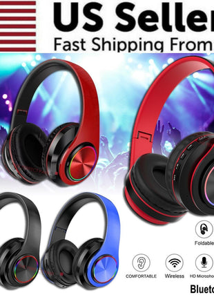 Super Bass Wireless Bluetooth Headphones Foldable Stereo Earphones Puce Gaia