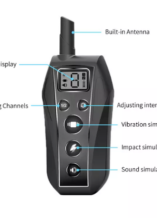 650 YD Remote Dog Training Shock Collar Waterproof for Small Medium Puce Gaia