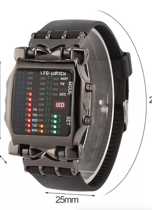 Luxury Men's Watch LED Sports Date Digital Bracelet Waterproof Quartz Puce Gaia