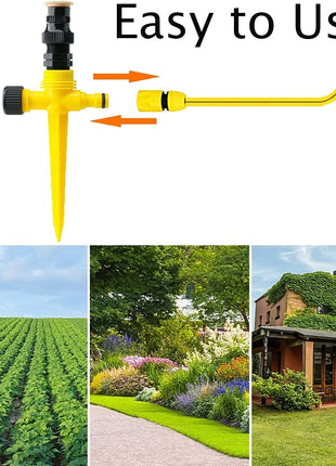 360° Rotation Auto Irrigation System Garden Lawn Sprinkler Patio Save Puce Gaia
