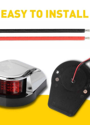 Waterproof Boat Navigation Light LED Bow Marine Front Pontoon Lamp Red Puce Gaia