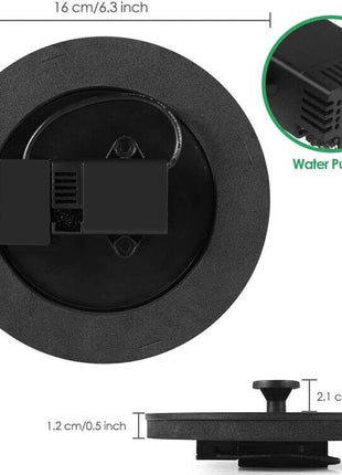 Solar Power Bird Bath Fountain Pump Upgrade 1.4W Solar Fountain With 4 Puce Gaia