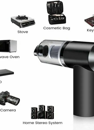 120W Cordless Handheld Vacuum Cleaner Small Mini Portable Car Auto Puce Gaia