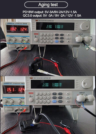 12-24V 4.8A Dual USB PD QC3.0 Car Boat RV Fast Charger Socket LED Puce Gaia