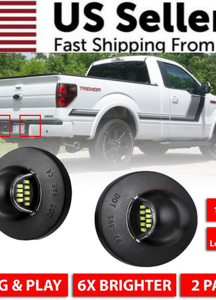 2X LED License Plate Light Rear Bumper Tag Assembly Lamp For Ford F150 Puce Gaia