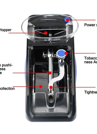 Cigarette Machine Automatic Electric Rolling Roller Tobacco Injector Puce Gaia