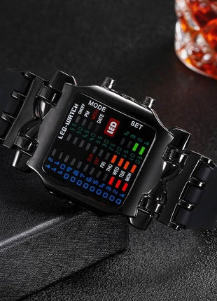 Luxury Men's Watch LED Sports Date Digital Bracelet Waterproof Quartz Puce Gaia