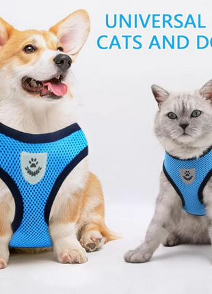 Cat Dog Pet Harness Adjustable Control Vest Dogs Reflective S M L XL Puce Gaia