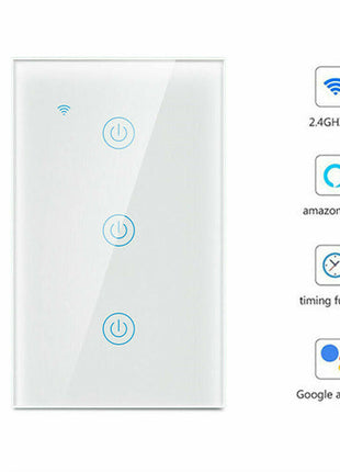 1/2/3/4 Gang WiFi Smart Wall Touch Light Switch Glass Panel For Puce Gaia