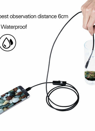 5M 6LEDs Snake Endoscope Borescope 8mm Inspection USB Camera Scope For Puce Gaia