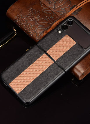 For Samsung Galaxy Z Flip 3 5G Slim Folding Leather Shockproof Phone Puce Gaia