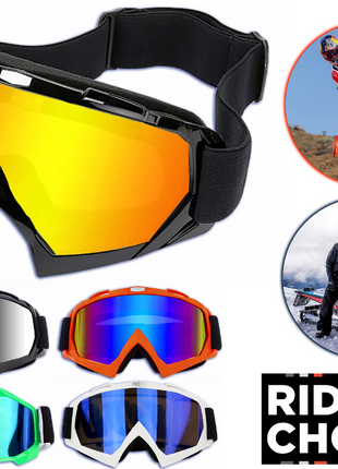 Motocross Goggles Racing Off-Road Dirt Bike ATV UTV BMX MX XC Puce Gaia