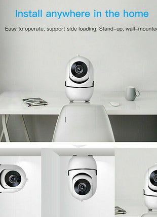 1080P WiFi Wireless Indoor Home Security Camera Night Vision Baby Pet Puce Gaia