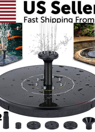 Solar Power Bird Bath Fountain Pump Upgrade 1.4W Solar Fountain With 4 Puce Gaia