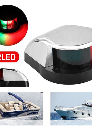Waterproof Boat Navigation Light LED Bow Marine Front Pontoon Lamp Red Puce Gaia