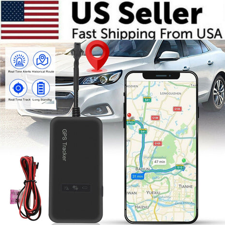 Real Time GPS Tracker Tracking Locator Device GPRS GSM Car/Motorcycle Puce Gaia