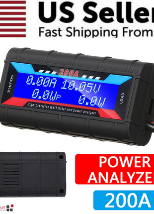 200A DC Digital Monitor LCD Volt Amp Meter Analyzer For RC Battery Puce Gaia