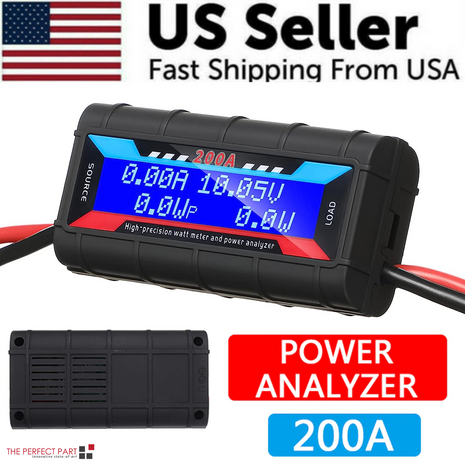 200A DC Digital Monitor LCD Volt Amp Meter Analyzer For RC Battery Puce Gaia