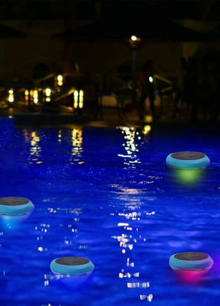 Solar LED RGB Light Outdoor Garden Pond Swimming Pool Floating Puce Gaia