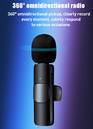 Lavalier Microphone Wireless Audio Video Recording Mini Mic For Puce Gaia