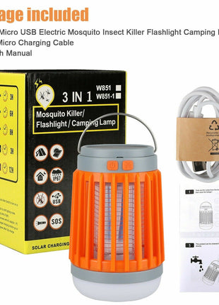 Solar USB Mosquito Killer Light Electronic Fly Bug Insect Zapper Trap Puce Gaia