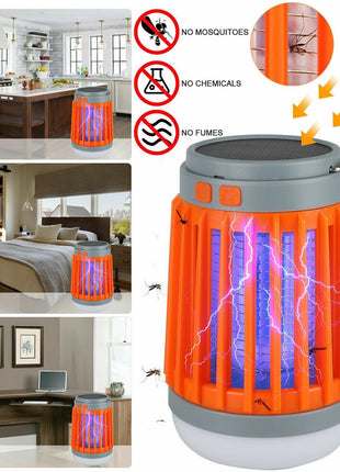 Solar USB Mosquito Killer Light Electronic Fly Bug Insect Zapper Trap Puce Gaia